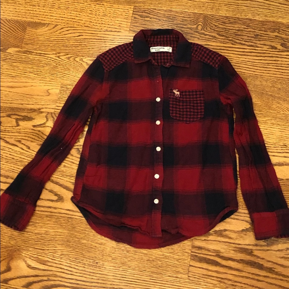 Girls Abercrombie flannel shirt